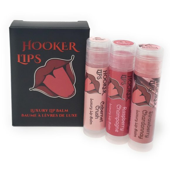 Hooker Lips Luxury Lip Balm Fruity Wine Variety 3 Pack - Picture 1 of 3